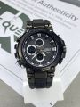 X-Gear 3897 Dual Time Fashion Sports Watch Stainless Steel Multifunctional Dial Water Resistant Watch for Men Rubber Straps Sports Watch. 