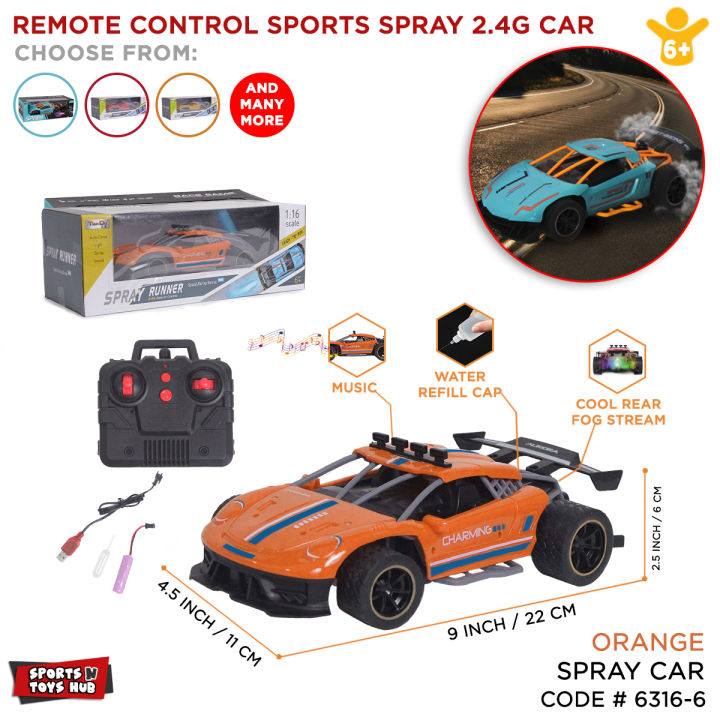 Speed Spray Racing RC Cars 2.4 Ghz High Speed 1:14 Remote Control Drift Racing Cars Electric Fast Race Sports Car Racing Electric Vehicles Toy RC Racing Alloy Rechargeable Toy Cars For Kids