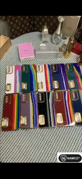 Rainbow Case back cover Mobile e back cover OPPO A 16  A 16S  A 5S  A 11K  F 9  A 53  A 54  A 52020  A 92020  A 76 STOCK LIST RAINBOW 🌈 GOLD POUCH FROM NAMCO ENTERPRISE