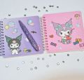 Creative Kawaii Spiral Kuromi Sanrio Weekly Planner 85 Sheets Purple Kuromi, Black Kuromi, My Melody and Cinnamoroll. 
