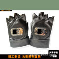 Anime Peripheral Konoha Logo Kakashi Gloves COSPLAY Props Ninja Akatsuki Leather Gloves. 