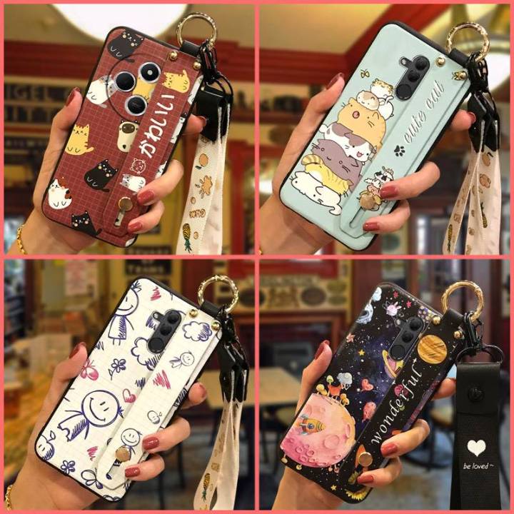 Wristband Shockproof Phone Case For Redmi A4 5G Cute Cartoon Durable Back Cover Anti-dust cell phone cover protective