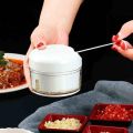 Manual Food Chopper - Mini Hand Pull Food Processor Garlic Press Mincer Vegetable Grinder for Meat Nuts Pepper. 