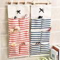 6/8 Pockets Cotton Linen Fabric Wall Door Hanging Bag Organizer Storage Pouch. 