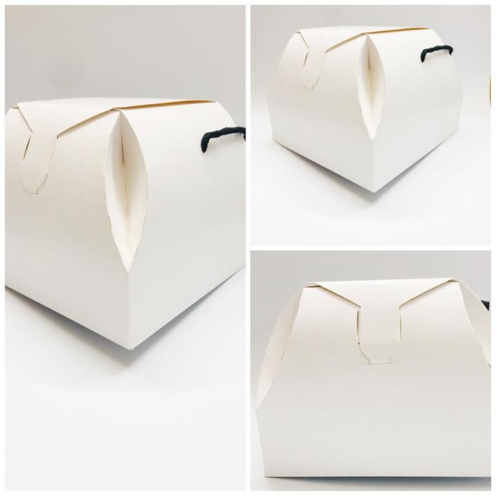 9x9x6 Premium Cake Box (Pack of 10 Boxes) with customized stickers 2x2 inch