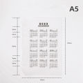 2023 A5 A6 Calendar Notebook Dividers Year Monthly Planner Transparent Bookmarks Loose-leaf Notebook Agenda Notes Pads Dividers. 