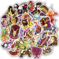 10 Pcs/Pack Horror Series Rock Punk Graffiti Sexy Waterproof Stickers for Guitar,Laptop,Skateboard,Phone,Car,Bike. 