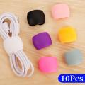 1-10Pcs Cable Organizer Buckle Wire Cord Earphone Management For USB Charging Cable Winder Holder Clips in Home Office Use. 