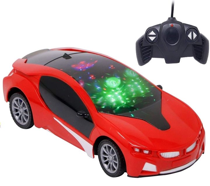 Rc Car Wireless Remote Control High Speed 3D Famous Car with Light Remote Control car for Boys - (Pack of 1) Multicoloured