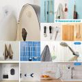 Self Adhesive Wall Screw Hooks, Punch-Free Wall-Mounted Screw Hook,Seamless Hooks for Home, Kitchen, Bathroom No Nails Drill, Waterproof, Transparent. 