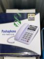 Pashaphone KX-T8001CID landline Caller ID phone With LCD Display Screen Desktop Phone White Desktop Home Business Office Corded Phone Telephone Corded Phone Speaker Identifier and Calculator PTCL Landline for Home Office Redial Flash and Pre Dialing Funct. 
