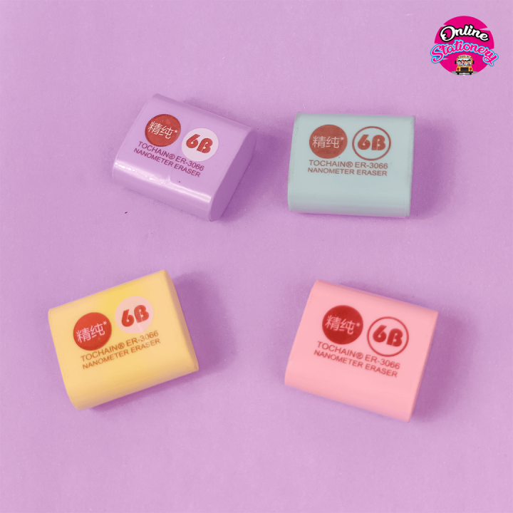 Tochain Nanometer 6B Pencil Eraser 4 Pieces