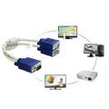 VGA Splitter Cable Y Splitter VGA Cable Male to Female, 15Pin VGA 1 Male to Dual 2 VGA Female Monitor Y Adapter Splitter Video Cable, VGA Splitter Cable 1 Computer to Dual 2 Monitor Adapter Y Splitter VGA Cable Male to Female. 