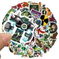 50pcs Cartoon Ben 10 Little Fresh Stickers DIY Luggage Laptop Bicycle Skateboard Waterproof PVC Graffiti Children's Toy Stickers. 