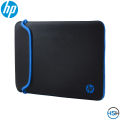 HP 14 Inch (35.5 cm) Black & Blue Reversible Neoprene Sleeve for Laptop/Chromebook/Mac. 