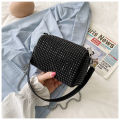Fashion Small Crossbody Shoulder Bags for Women Shine Rhinestone Leather Messenger Bag Female Phone Purse Handbag. 
