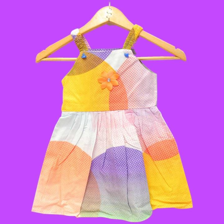 Printed Baby Cotton Frocks Different Designs