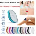 Hair Removal Painless Physical Manual Epilator Crystal Hair Eraser Nano Glass Hair Removal Washable Portable Hair Removal Device Beauty Tool Hair Eraser Stone for Man and Women Arms Legs Back Normal Quality. 