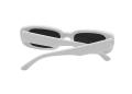 White Frame Black lens Vintage Rectangle Sunglasses for Women - Retro Driving Glasses Square Frame Travel Fishing Hiking Eyewear For Girls & Boys. 