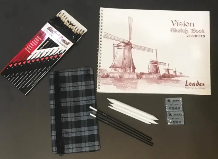 21%20Pcs%20Artist%20Sketching%20Set%20Includes%20A4%20Size%2020%20Sheet%20Sketch%20Book,%2012%20Different%20Shades%20Drawing%20Graphite%20Pencils,%203%20Pcs%20Charcoal%20Blenders,%20Marie%20Soft%20and%20Hard%20Pencil,%20Kneadable%20Eraser%20For%20Charcol%20Pencil,%20Cloth%20Pouch%20-%20Image%202