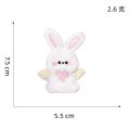 Self Adhesive Cartoon Fluffy Rabbit Patches Embroidered Cute Stickers for Scrapbook Phone Case Decoration DIY Clothes Badge. 