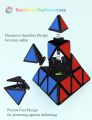 Pyramid Cube Roxenda 3x3x3 Pyramid Speed Cube Triangle Magic Cube Puzzle Multi Color Sticker less. 