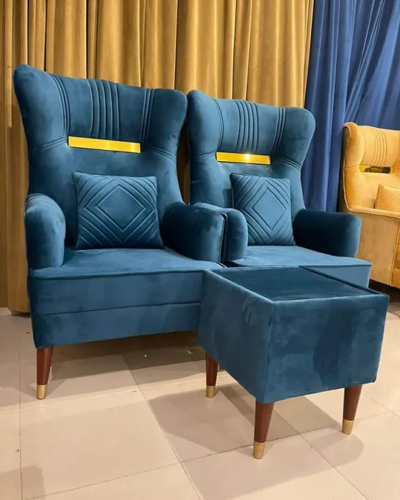 Modern%20%20Branded%20Sofa%20ChairOne%20Seater%20Fabric%20Nevy%20Blue%20Velvet%20Colour%20%7B%7BSpecial%20Offer%20Available%20%7D%7D%20-%20Image%202