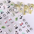 1Pcs Cartoon New Embossed Panda Nail Stickers Art Stickers Nail Art Decoration SUPER BABY. 