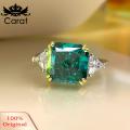 Carat Finger Ring Simple Styles Faux Emerald Gems Ring Bridal Jewelry Gift. 