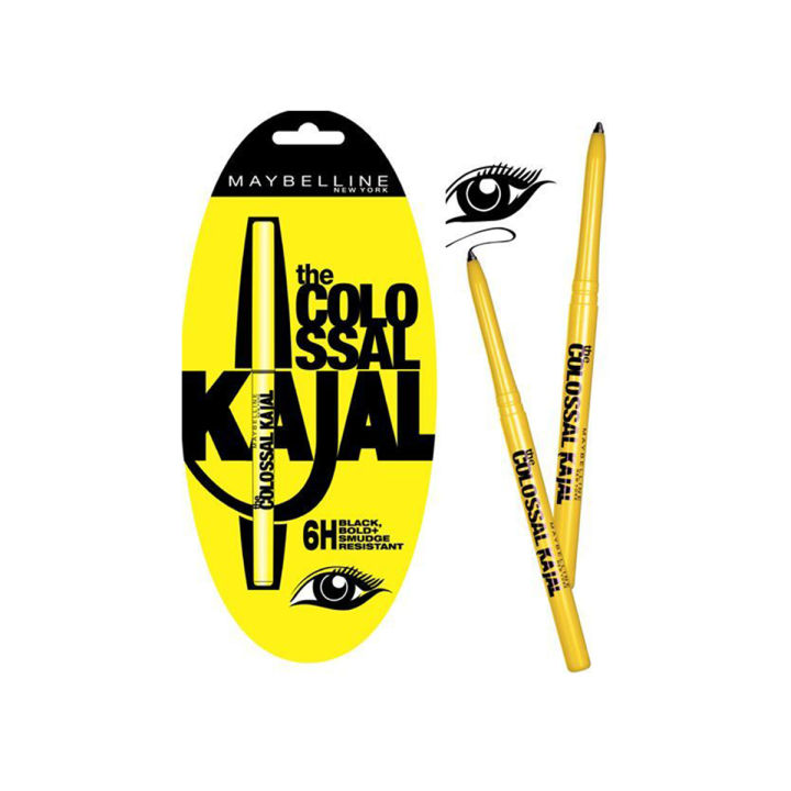 Maybelline New York Colossal 6 Hr Kajal Khol Liner - 01 Black Smudge Proof Kajal