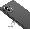 Xiaomi Mi 11 Lite Soft Silicon Matte Black Back Cover Case Airbag Antishock With Camera Protection Bump. 