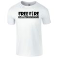 Customized White T-shirt for both Boys & Girls With Your FreeFire Username Print. 