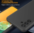 Samsung A04S Matte Black Soft Silicon Back Cover. 