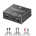 HDMI Audio Extractor HDCP CEC + Optical TOSLINK SPDIF + 3.5mm RCA Audio Converter 4K x 2K 3D HDMI Audio Splitter Adapter. 
