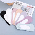 Silicone Anti-slip Invisible No Show Socks Ultra-thin Breathable Sock Women Slippers Solid Color Ice Silk Low Cut Boat Socks. 