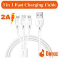 3 in 1 Charging Cable  for Micro USB, IOS & Type C devices  Branded 3 in 1 Cable for iPhone & ALL ANDROID 3 in 1 Charging cable. 