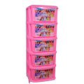 5 Layer Cabinet Premium Plastic For Storage Organizer - Aqua Plast 5 Layer Storage Box Storage Drawer - Jewelry Box High-Quality Chester Plastic Strong Decorated Printed Drawer Cabinet Rack Kitchen Cabinet Box. 