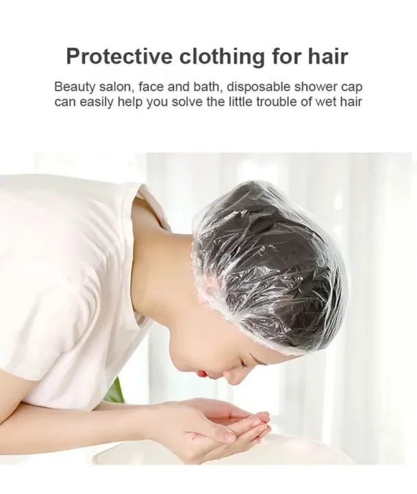50Pcs%20Disposable%20Shower%20Cap%20Plastic%20Hair%20Bath%20Hat%20Elastic%20Women%20Waterproof%20Caps%20For%20Spa%20Salon%20Hotel%20Hair%20Dye%20Bathroom%20Rosa%20Kitchen%20-%20Image%206