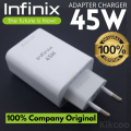 Infinix Original 45 Watt Charger Power Adapter infinix 45w Charger Box Pulled Original 45 Watt Adaptor 100CM USB Type C Cable For Infinix Zero 20 Note 30 40 12 11 10 Pro Hot 40 Hot 40 Pro 30 30i Zero 30 20. 