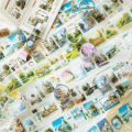 Panda Online Start a Journey Series PET Masking Tapes Waterproof Transparent Tapes Decorative Sticky Paper Tape for Journals Diary DIY Crafts Gift Wrapping. 