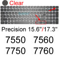Keyboard Cover for Dell Precision 7550 7560 7750 7760 7720 7730 7740 Mobile Workstation 15.6 17.3 Silicone Protector Skin Case. 