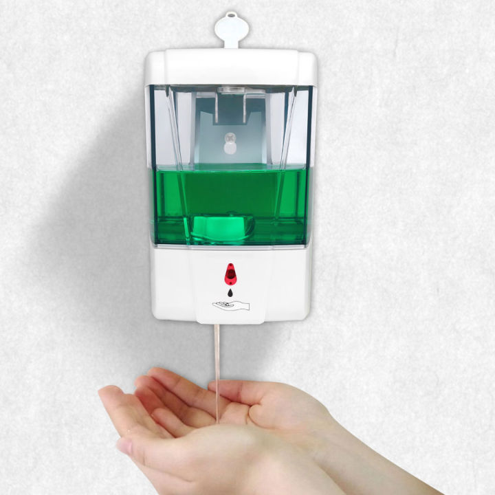 Automatic Soap Dispenser Sensor 700ML + 4 CELL Machine With Charging Cable Wall Mounted Hand wash dispenser for bathroom washroom Touchless motion sensor soap dispenser Automatic foaming hand washer Induction Dispenser Home Kitchen, infrared sanitizer