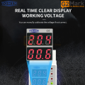 TOMZN Din Rail Dual Display Adjustable Over Voltage Current and Under Voltage Protective Device Protector Relay TOVPD1-60-EC 60A 220V 230V Surge Protector. 