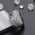 Mens Hip Hop Ring Iced Solitaire Personalised Turkish Jewelry Dropshipping CZ Punky Rappers Ring Star CLASSIC Alloy Zircon. 