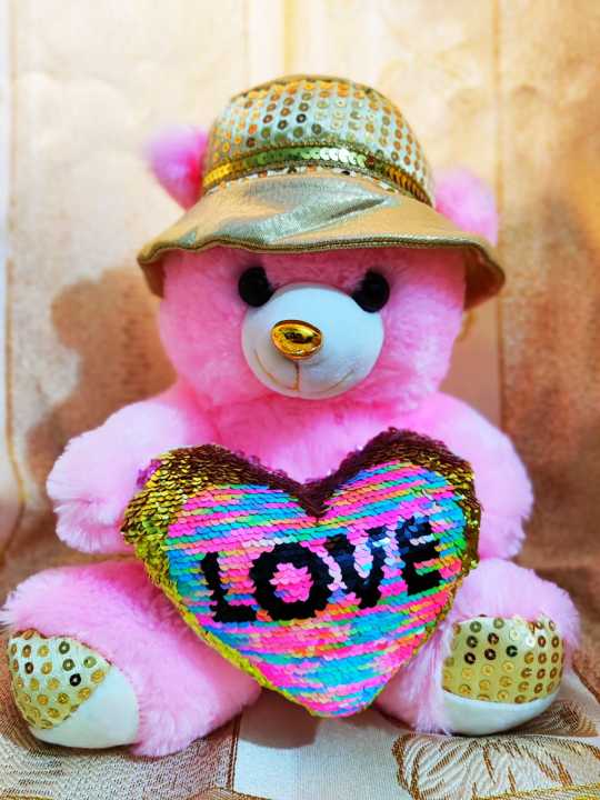 (22%20Inches)%20Sequince%20Heart%20Teddy%20Bear%20for%20Girls/%20Kids%20%7C%20Hat%20and%20Heart%20Fluffy%20Teddy%20Bear%20Big%20Size%20for%20Girls%20Giant%20Teddy%20Hugable%20Bear%20for%20Girls%20-%20Image%205