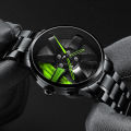 【ETOP】Waterproof Sport Rim Hub Wheel Wristwatch Car Quartz Men's Watches Man Watch original Red Green Watch Motorcycle watch. 