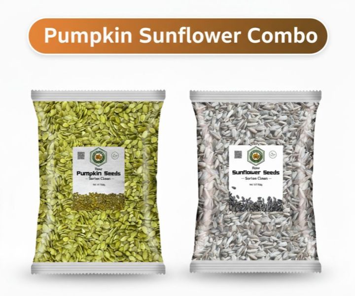 Premium Organic Pumpkin & Sunflower Seeds Combo - Immunity Boost, Health-Friendly Snack, 250g Bag