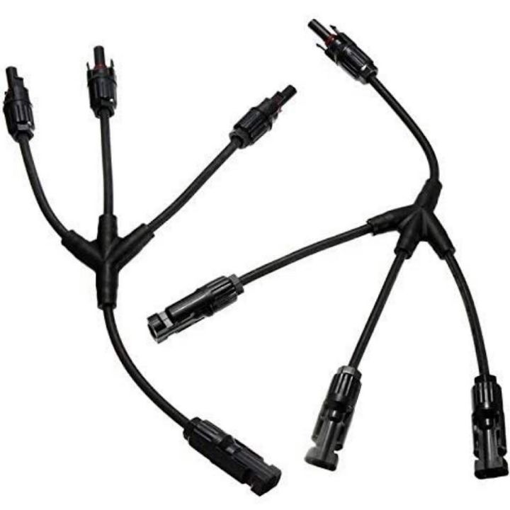 mc4 1 Pair MC 4 MC-4 Solar Connector Y type 3 in 1 male and female solar cable connect, IP67 1 to 3 Y PV Style Branch Connector Cables