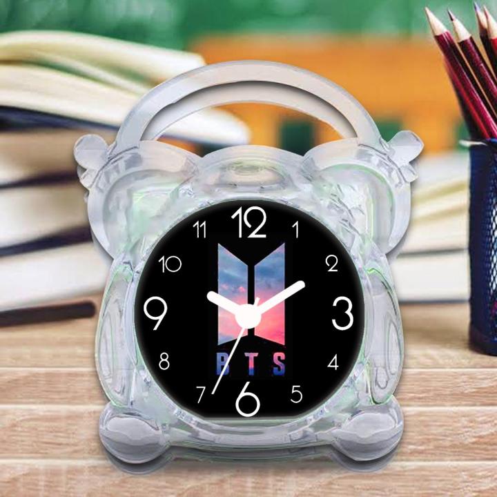 BTS Alarm Clock with Night Light for Army Crystal Table Kpop at CustomizeGiftsPK