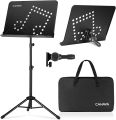 CAHAYA Sheet Music Stand: Music Stand with Carrying Bag Foldable Tripod Portable Sturdy for Laptop Projector Books Stand (Note Design) uk import. 